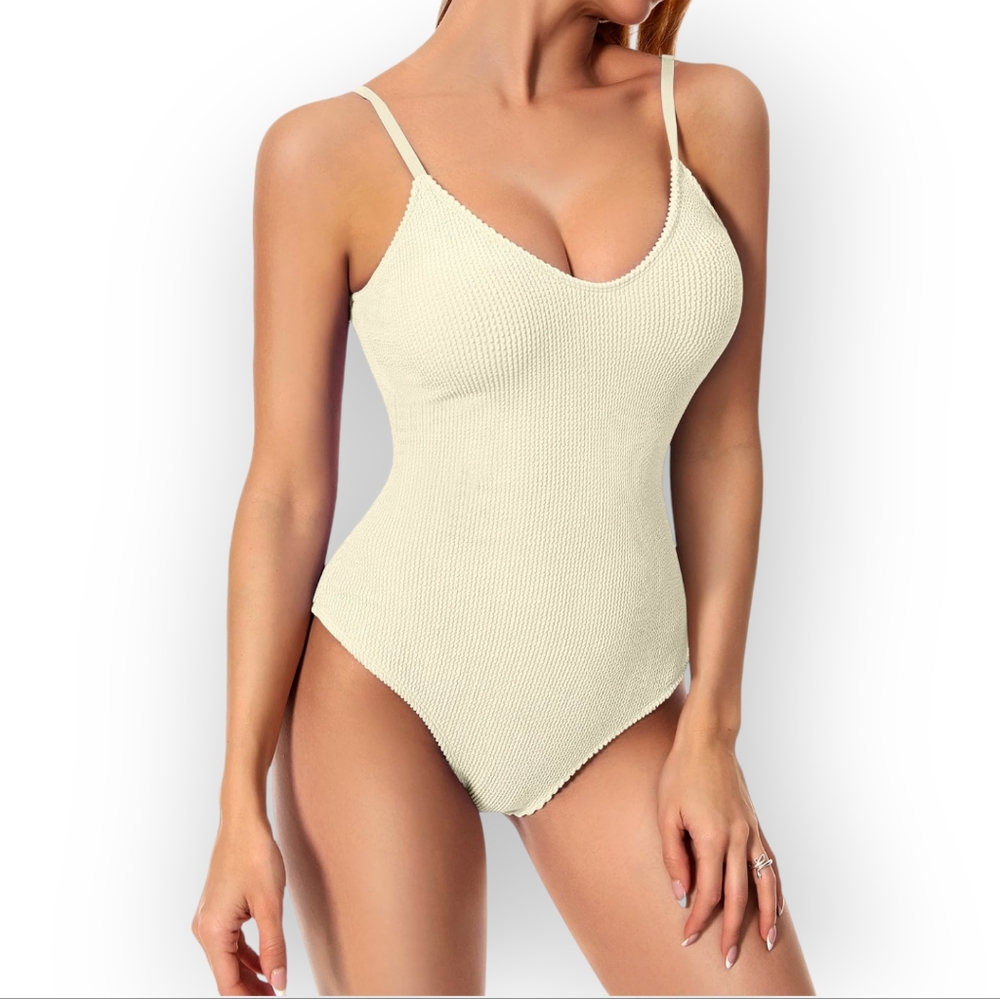 High Waisted Ribbed Swimsuit